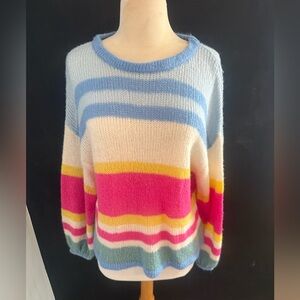 Altar'd State Multicolor Striped Sweater
